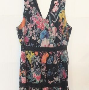 Colorful Floral Garden Lace Maxi Dress Gown